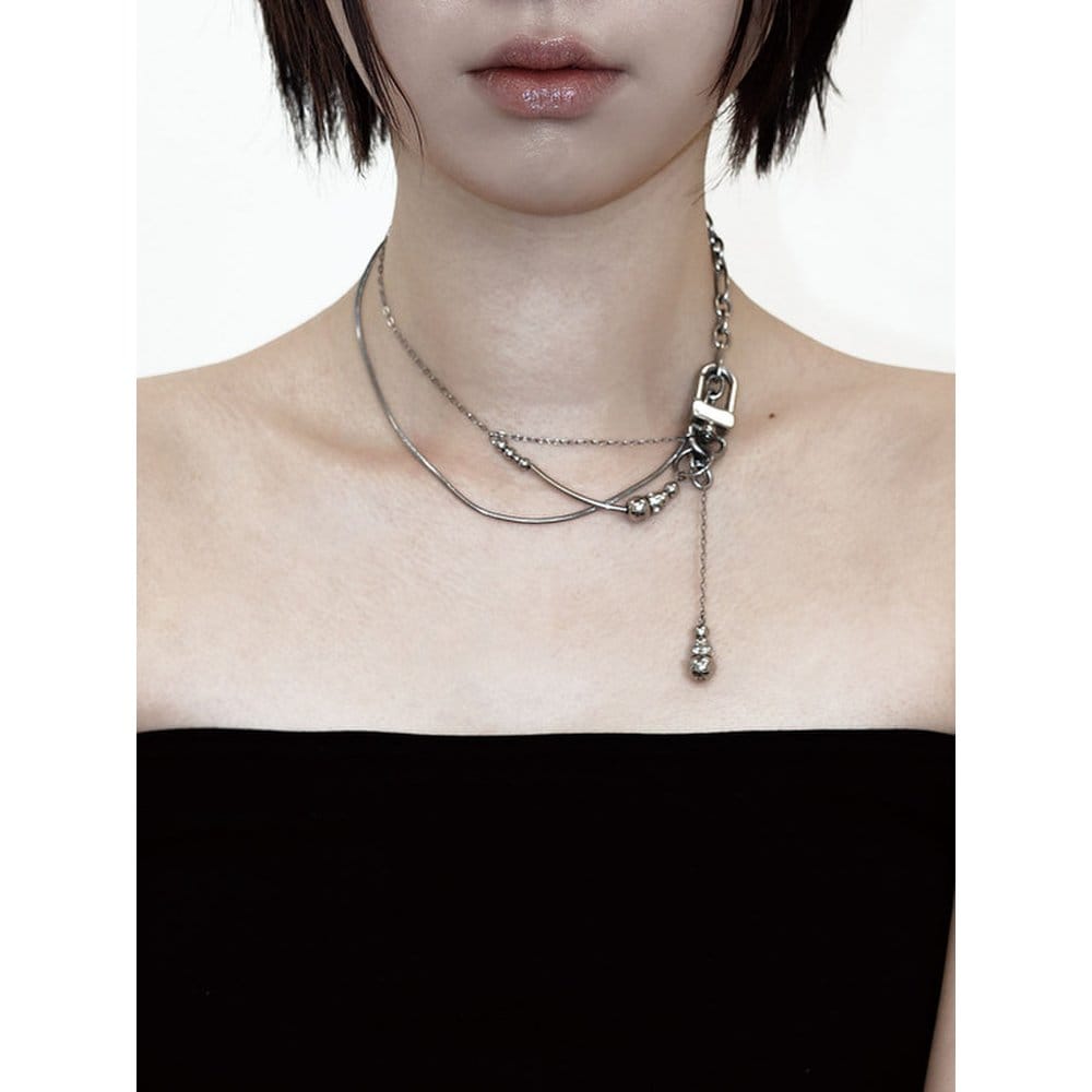 Three Chain Adjustment Necklace 35~39cm
