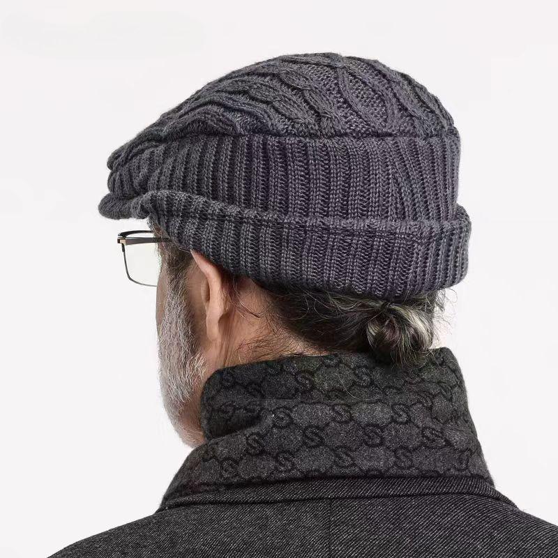 Big Size Autumn Winter Warm Plush Knitted Berets Big Head Retro Versatile Newsboy Caps Women Men Ear Protection Visor Flat Cap