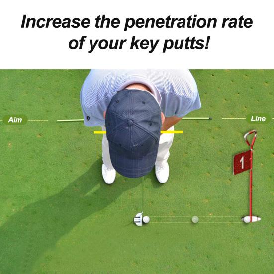 T-Shaped Golf Putting Training Aid High Durability Reusable Compact Size Lightweight Left Right-Handed Golf Putting Tool