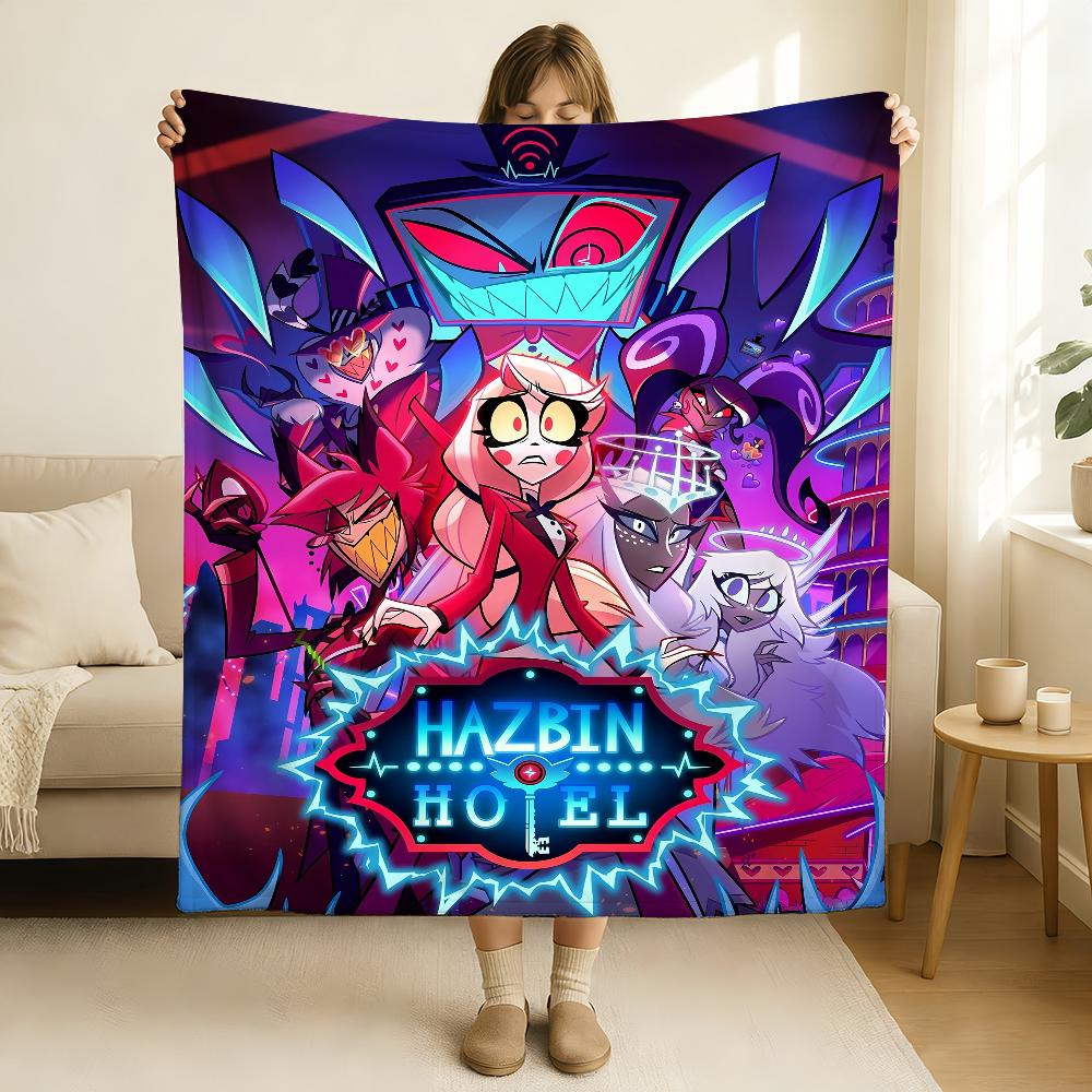 Anime H Hazbin H Hotel Blanket Soft and Skin Friendly For Couch Bed Napping Bedspread All Seasons Comforter