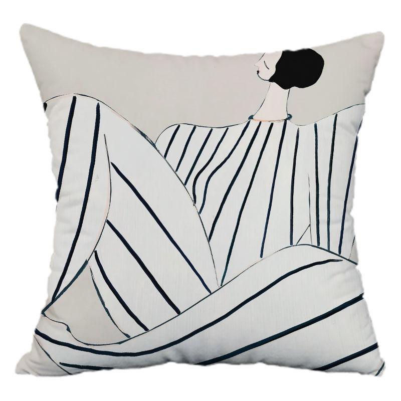 Retro Art Pillowcase Dormitory Decoration Office Living Room Sofa Home Pillowcase
