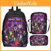 Conjunto de Mochila Escolar Minecraft Com Estampa do Jogo Para Crianças Estudantes