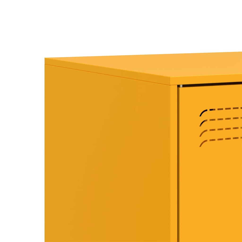 TV Stands 2 Pcs Mustard Yellow 67 X 39 X 44 Cm Steel