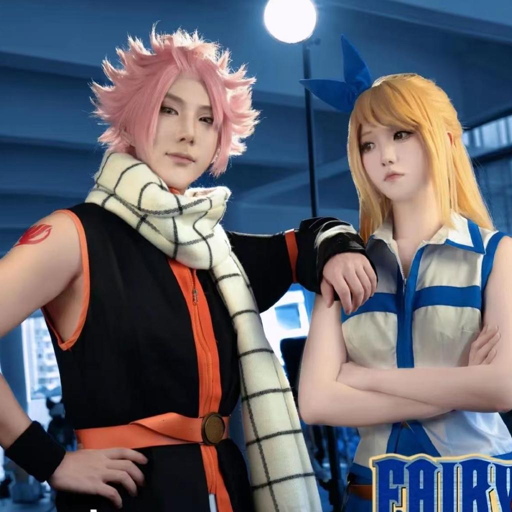 Anime FAIRY TAIL Etherious Natsu Dragneel Full Set Unisex Adult Kids Halloween Party Cosplay Costume Stage Performance