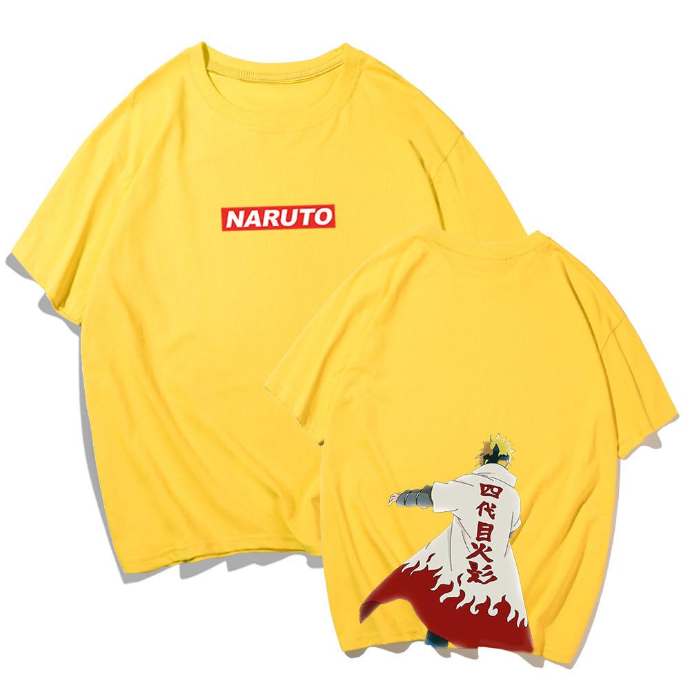 Short Sleeve T-Shirt Men's Summer Tide Brand Animation Fourth Generation Naruto Loose Casual Trend Hong Kong Style Youth