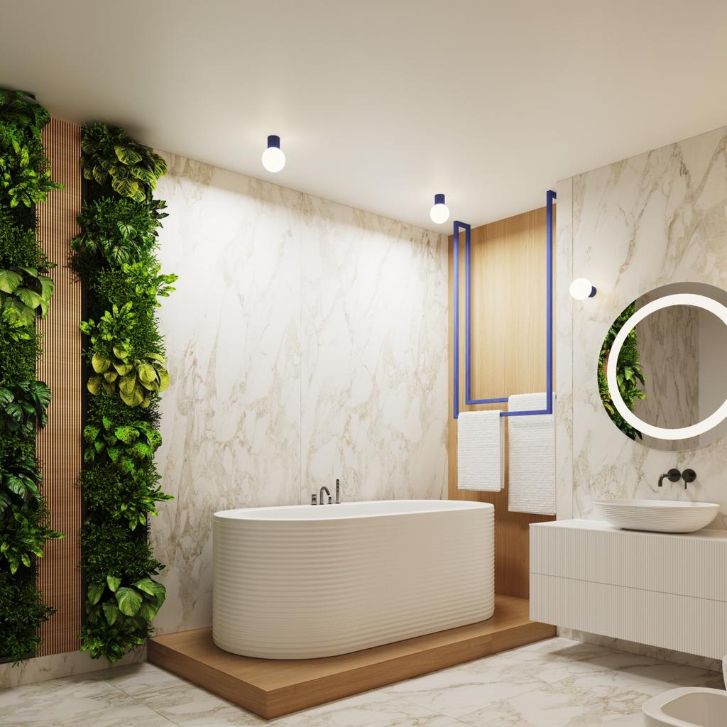 Modern Ceiling Spot Ultramarine Ribbed Body Glass White Ball For Bathroom Hallway 1Xg9 8W Ip44 Halo Sollux Lighting