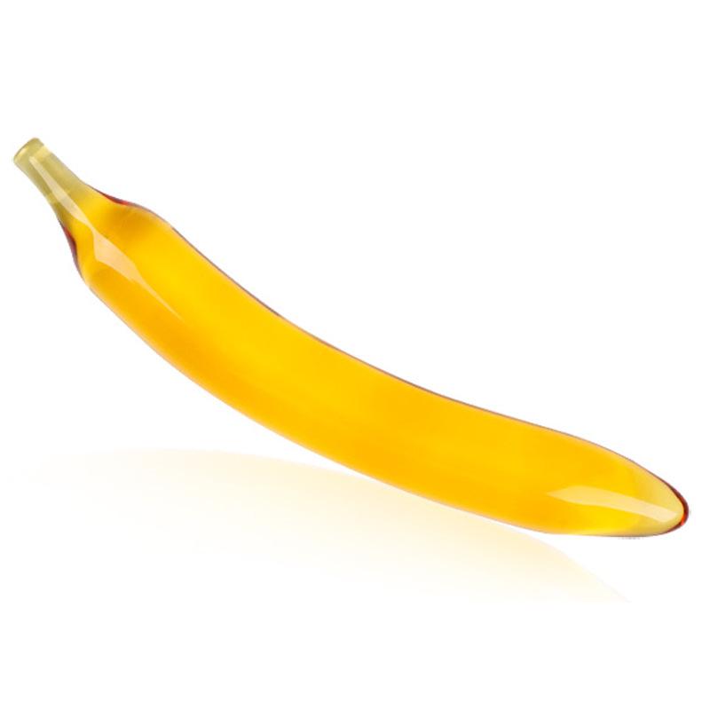 Glass Dildo Artificial Penis Fruit Vegetable Shape Female Masturbation Device Anal Plug Sex Toy
