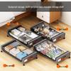 Oxford Cloth Under-Bed Storage Box with Wheels for Clothing and Sundries
