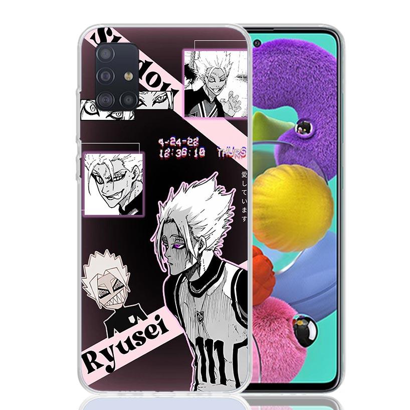 Blue Lock Shidou Ryusei Phone Case For Samsung Galaxy A52 A32 A22 A12 A02S A50S A30S A51 A31 AA71 Note 20 Ultra 10 S10 Plus Gala
