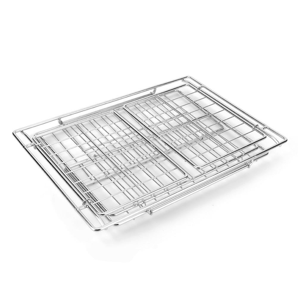 IGT Camping Drain Basket Camping Folding Storage Basket Pots Bowls Plates Holder Basket for IGT Desktop Side Expansion Rack