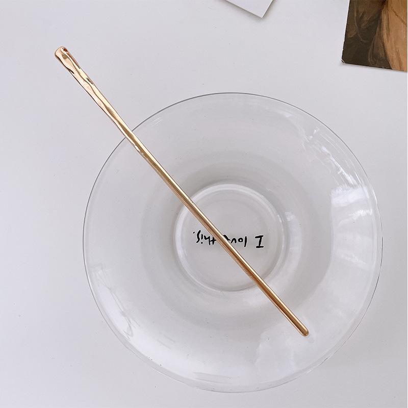 Japan Hair Stick Women Hair Clips Simple Metal Corrugated Non-slip Solid Color Hair Sticks Girls Hairclip Hair Accessories New