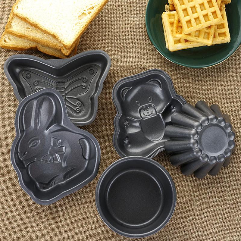 1 Piece Of Non Stick Carbon Steel Mold Baking Tray Heart-Shaped Shell Butterfly And Other Pancake Cake Bread Baking Tools