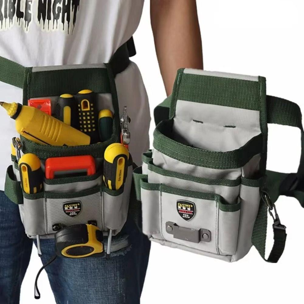 Small Tool Bag Heavy Duty Tool Belt Waist Bag Portable Electrician Tool Pocket Pouch