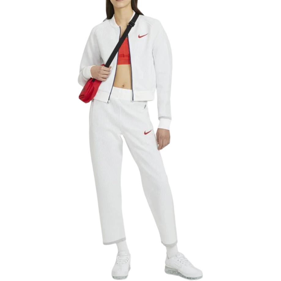 Nike Logo Print Straight Leg Relaxed Pants Women bottoms White CZ3618-100