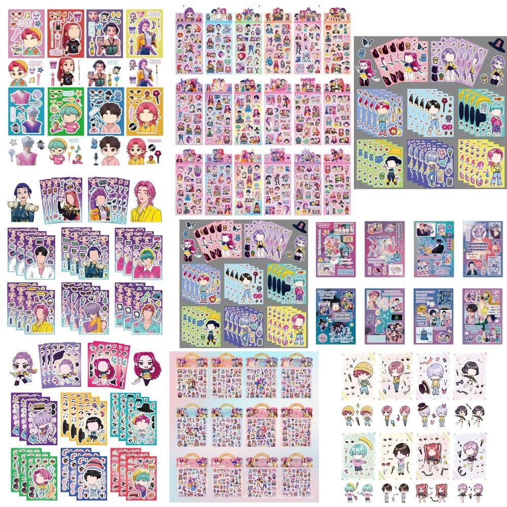 8/18/78Pcs Anime KPop Demon Hunters Sticker Toy Derpys Tiger Rumi Mira Zoey Sussy Scrapbooking Phone Waterproof Decal Stickers%%
