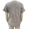 Women Tops V Neck Short Sleeve Pure Color Shirt with Side Tie Irregular Loose Fit Tee Shirt Summer Daily Wear