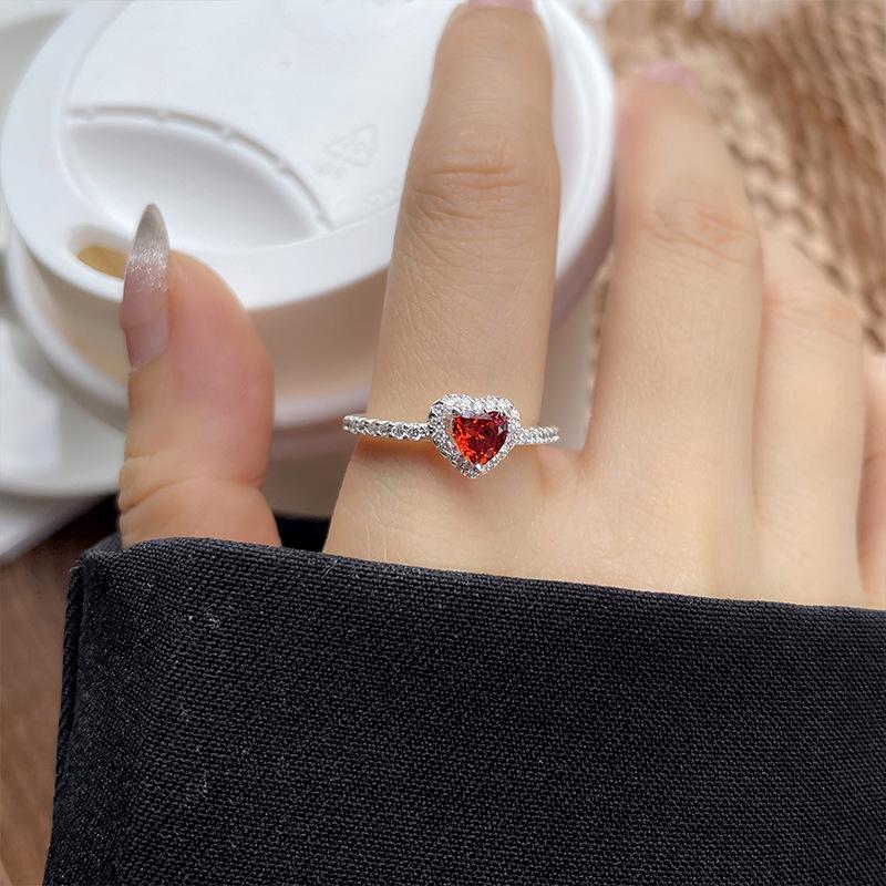 

Классические женские обручальные кольца в форме сердца с рубином для женщин, изысканные свадебные украшения, аксессуары для помолвки, подарок