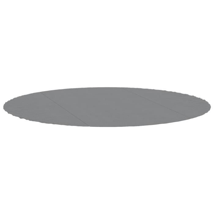 VidaXL Bâche de piscine gris clair Ø306 cm géotextile polyester 94224