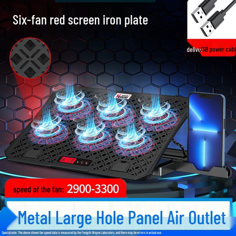 Silent Portable Laptop Cooling Stand 14-15.6 Inch with Exhaust Fan