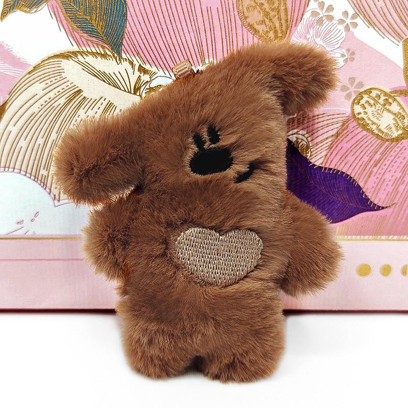 Cartoon Love Crooked Bear Doll Pendant Cute Bear Backpack Accessories Couple's Keychain Pendant