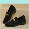 2024 Autumn Fashionable Women's Chunky Flat Slip-on Shoes With Stylish Chain Detail