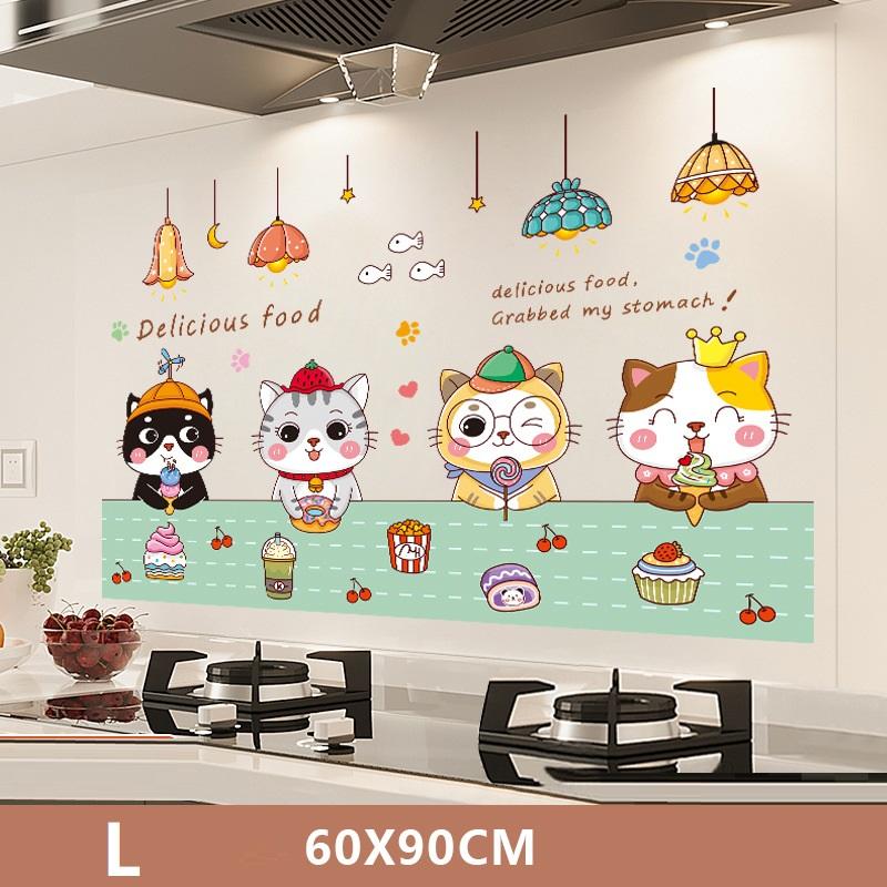 Kitchen Self Adhesive Oil-Proof Wall Stickers High-Temperature And Oil Smoke Resistant Tiles Sticker Proof Waterproof Wallpaper