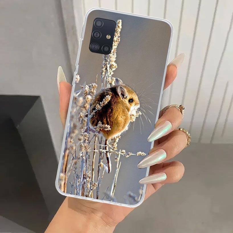 Cute Lovely Pet Hamster Phone Case for Samsung Galaxy A52 A32 A22 A12 A02S A50S A30S A10S Note 20 Ultra 10 Plus S10 A31 A20 A71