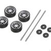 1:64 Scale Car Rubber Wheel Rims Soft Tires for RC 1/64 of 4