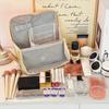 Partitioned Cosmetic Bag Pencil Case Skincare Storage Bag Portable Vertical Makeup Bag  Outdoor