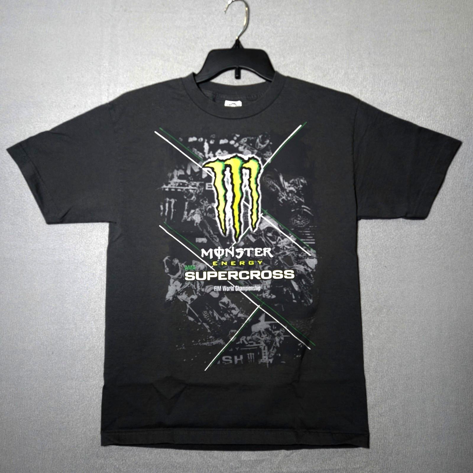 Футболка Monster Energy Y2K Гонки AMA Supercross FIM Промо S-5XL S