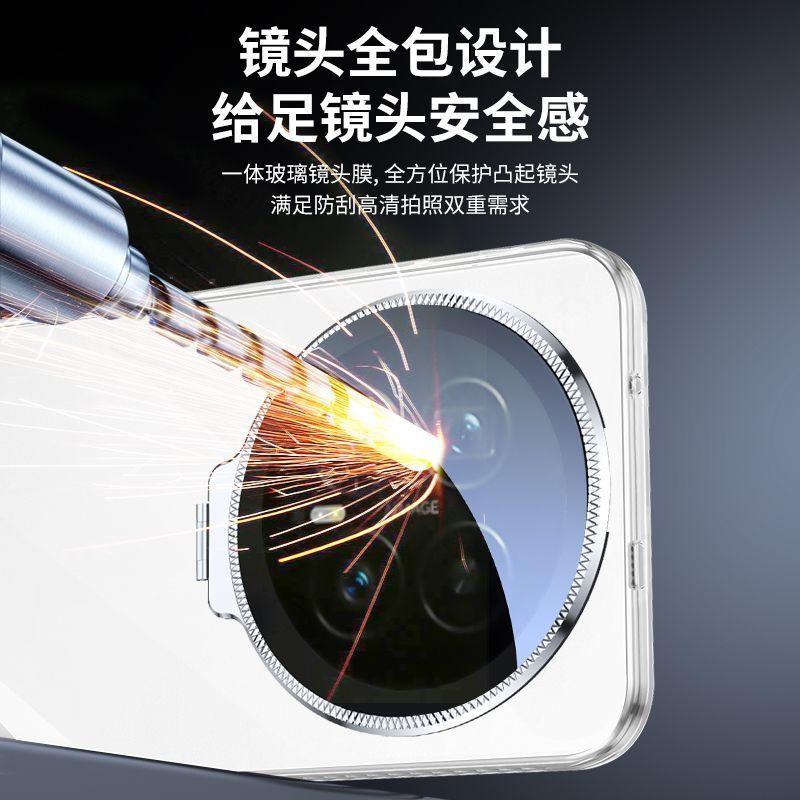 For Honor Magic 8 Pro Case Simple Ice Crystal Transparent PC Hard Phone Cover Equipped With Camera Protection Bracket Shell