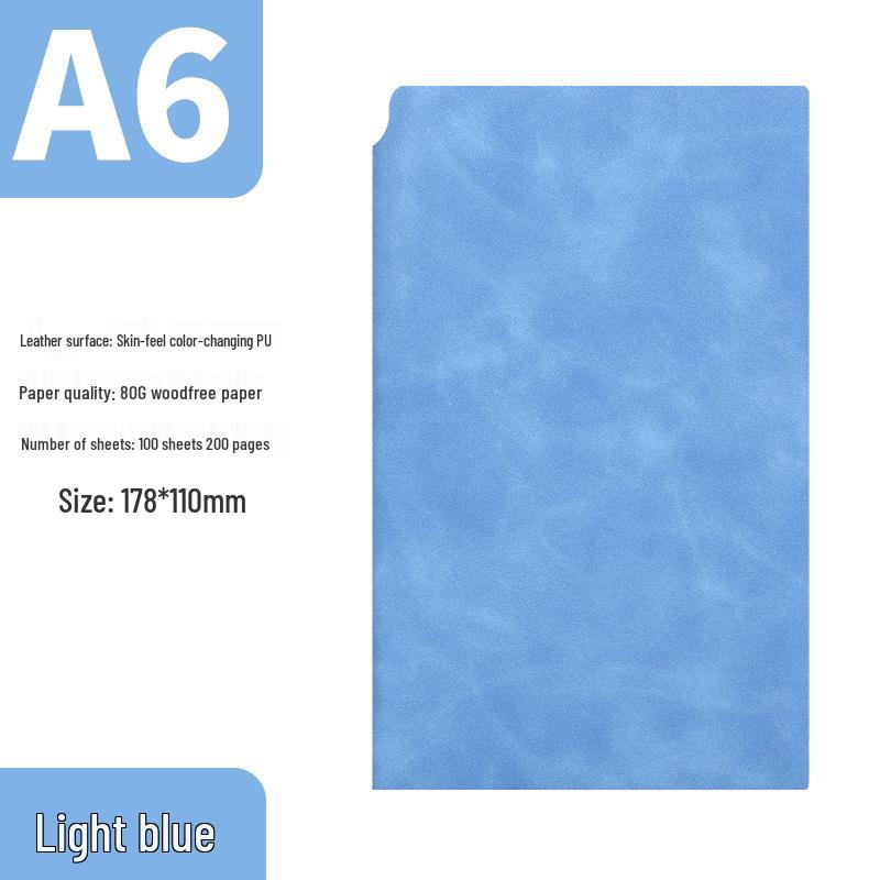 2026 A6 Soft Leather Notebook: New Business Diary & Meeting Minutes Book A6 - 100 sheets, 200 pages