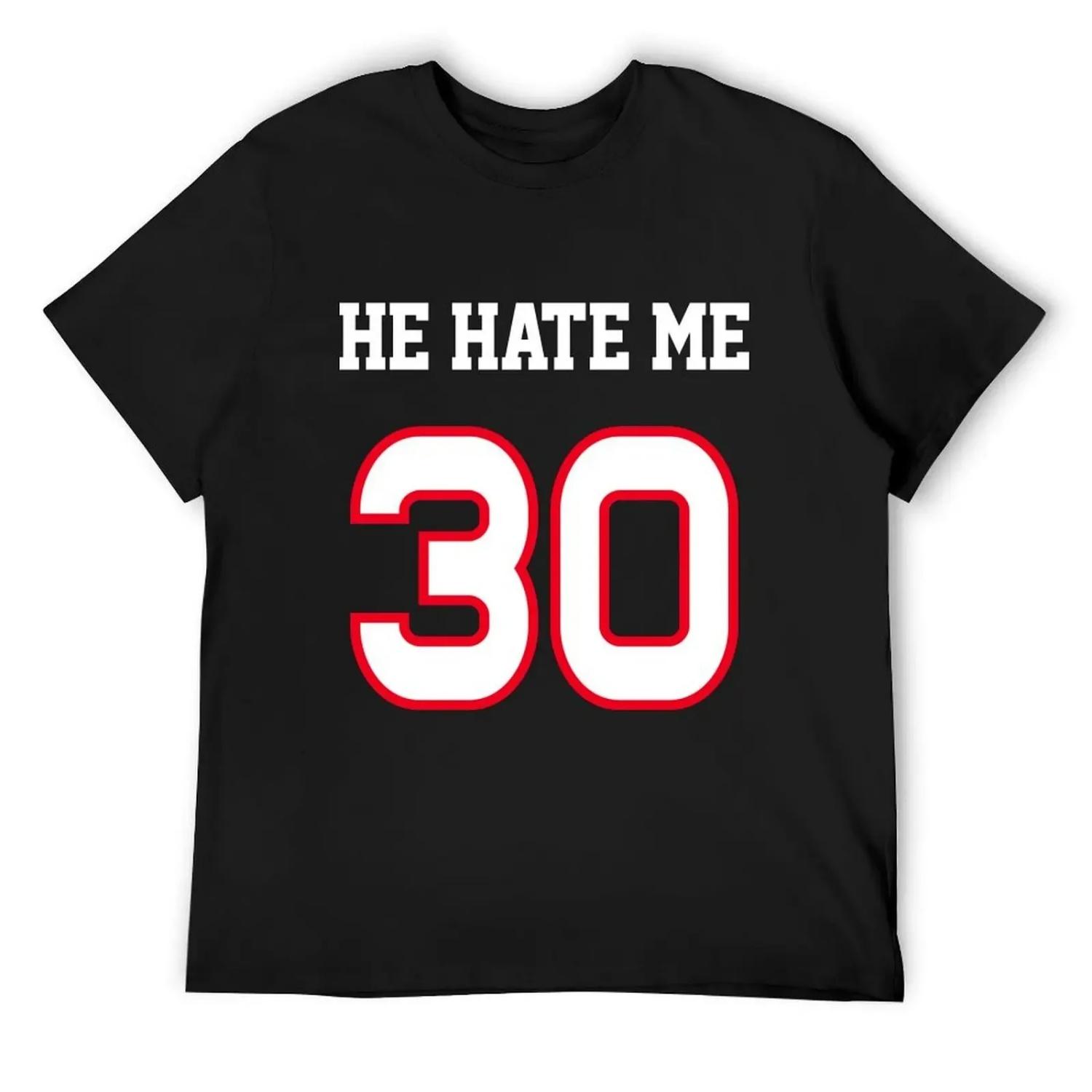 Футболка  Он Меня Ненавидит  графические футболки топы эстетичная одежда для мальчика мужские футболки высшего качества S