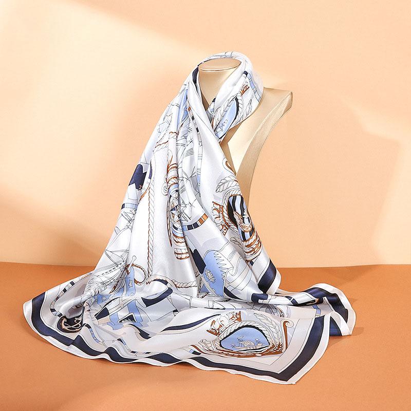 88x88cm 100% Maulbeerseide Köper Schal Luxuriöses Übergroßes Quadratisches Tuch Elegantes Damen-Tuch für Frühling Sommer Herbst