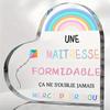 Heart-Shaped Acrylic Decorative Plaque, Rainbow & Kite Design - Ideal Gift for Mentor/ Teacher, Desktop Decor for Christmas, Thanksgiving, Halloween,