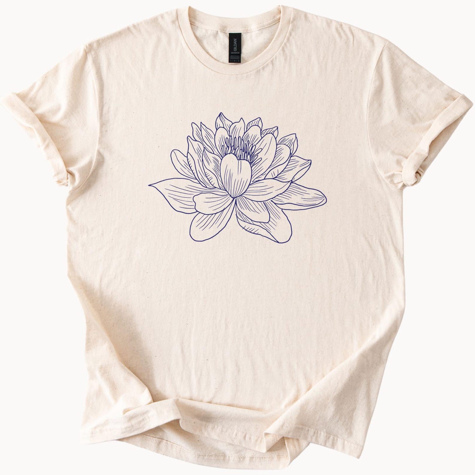 Lotus Flower T Shirt Floral Graphic Tee Nature Inspired Clothing Men Unisex Top 130