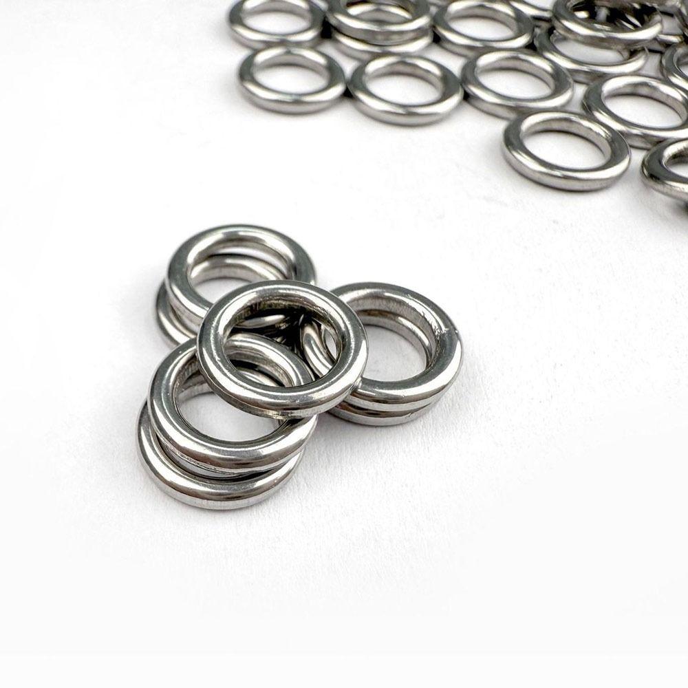 50pcs Solid Ring Fishing Split Rings 50pcs Pack Jig Rings Butterfly Rig Rings Freshwater Fishing