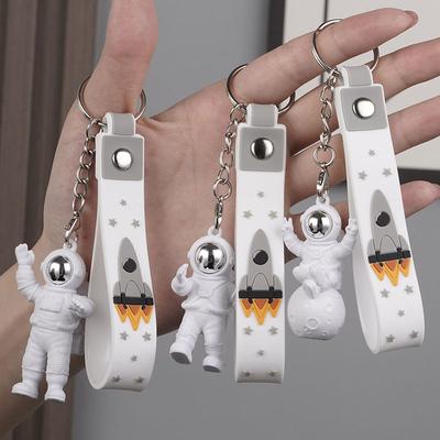 Astronaut Decor Action Figures And Moon Keychain Resin Astronaut Statue Room Office Desktop Decoration Presents Key Chain