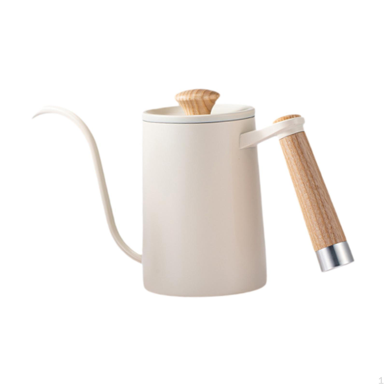 

Pour over Coffee Kettle Flow Spout Practical 600ml Hand Brewed Pot Tea for білий