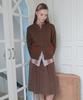 Pisis String Belted Corduroy Skirt_Brown