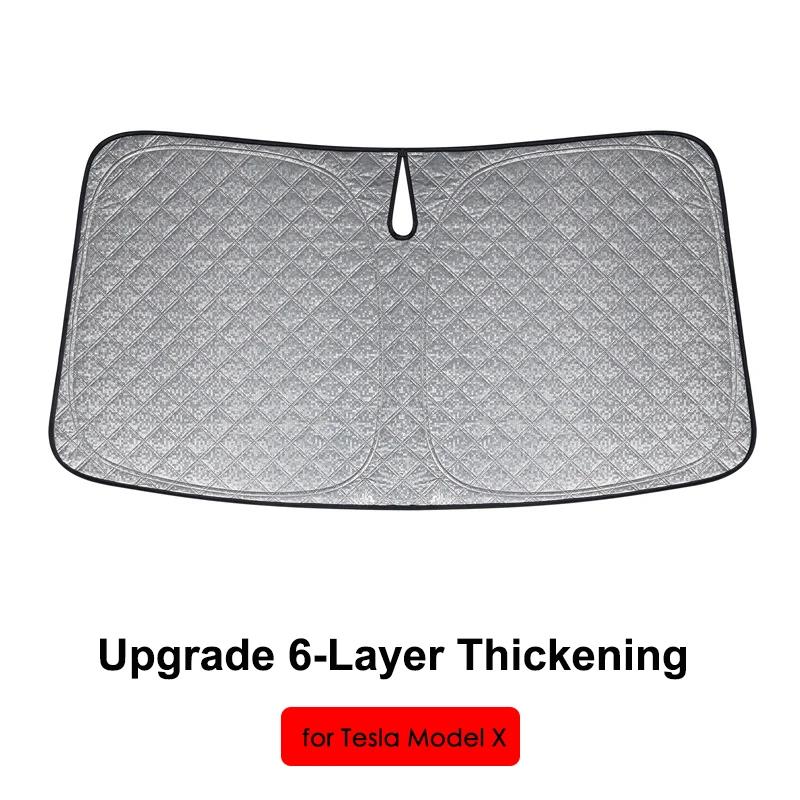 For Tesla Model 3 Y S X YL Juniper 2025-2020 2026 Thicken Front Windshield Sunshade Sun Shade Anti-UV Sun Shading Screen CoverWindshield Sunshades 1