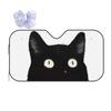 Black Cat Peeking Up Sunshade Windscreen Car Front Windshield Window Sun Visor Accessories Covers