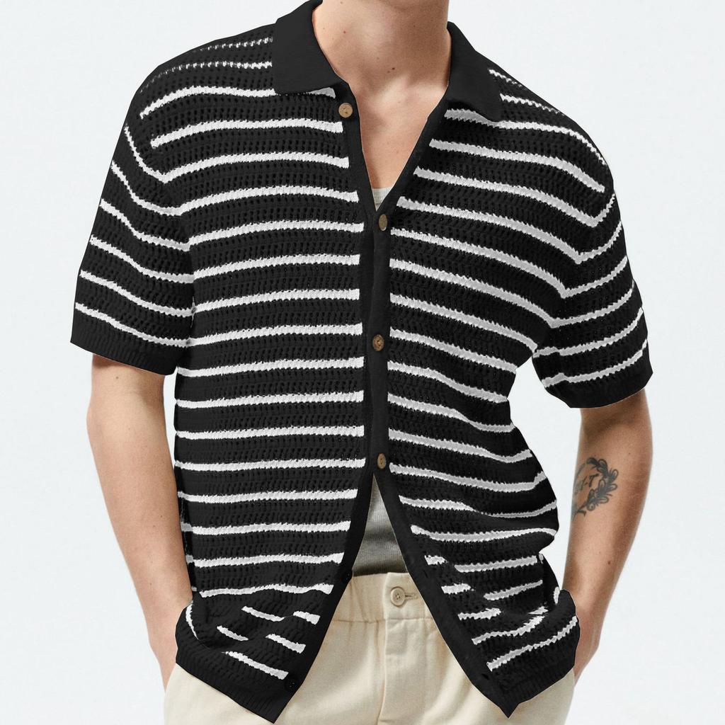New Men'S Polo Shirt Made Of Pure Cotton With Dropped Shoulders High-Quality Loose Fit For Fitness Versatile For Daily Exercise Short Sleeved Casual