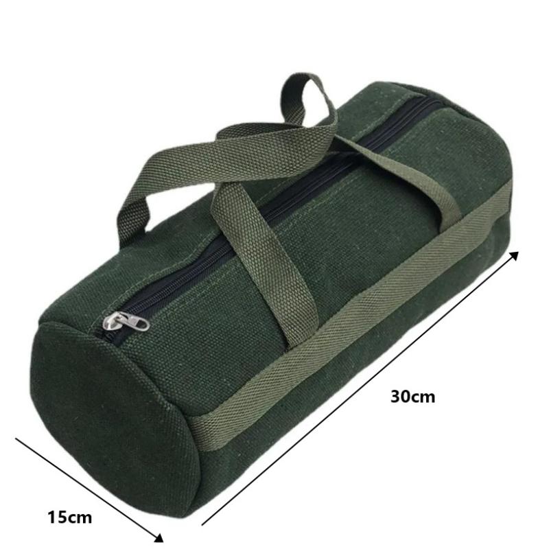 Canvas Tool Bag Wear Resistant Heavy Duty Storage Organizer for Construction Site Plumbing Car Repair Tools
