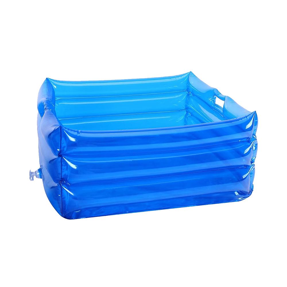 Foldable PVC Inflatable Foot Wash Basin & Pet Storage Pool синий