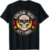 Adulting Sucks Let's Game Novelty Skull Funny Saying Gaming T-Shirt