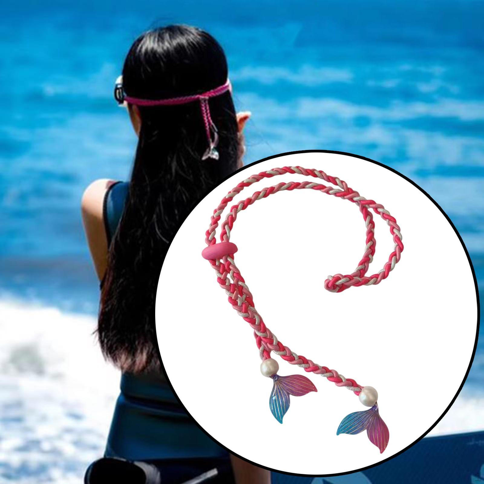 

Ремешок плетеная маска удобная для плавания и подводного плавания длинная накидка для волос Rose Red