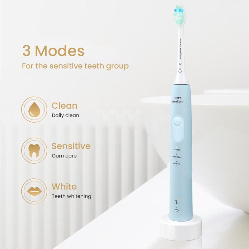 Philips HX3697 Electric Toothbrush Adult Health Gingival Protection Series Variable Pressure Sensing Belt UV Sterilization Toothbrush Box with 3 Modes
