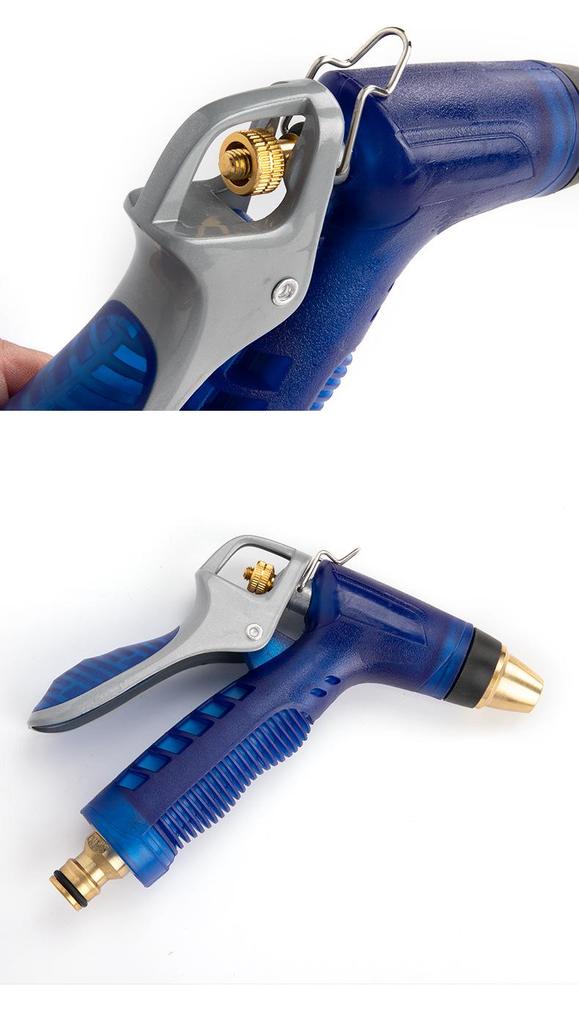 Sky Blue High-Pressure Copper Water Nozzle for Car Wash and Gardening