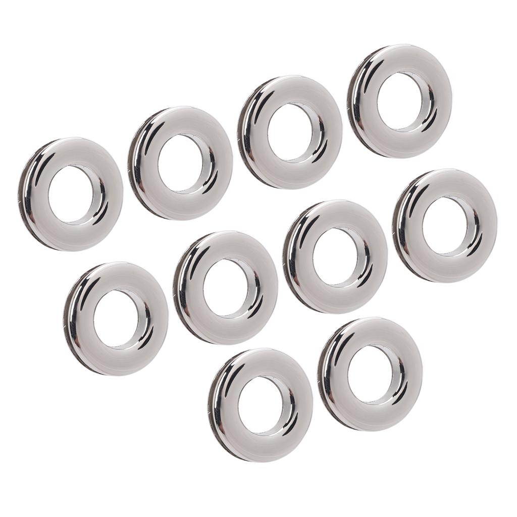 10PCS Eyelets Grommets Silver Color Alloy 17.4mm Inner Diameter Round Shape Double Sided Crimping Boot Grommet